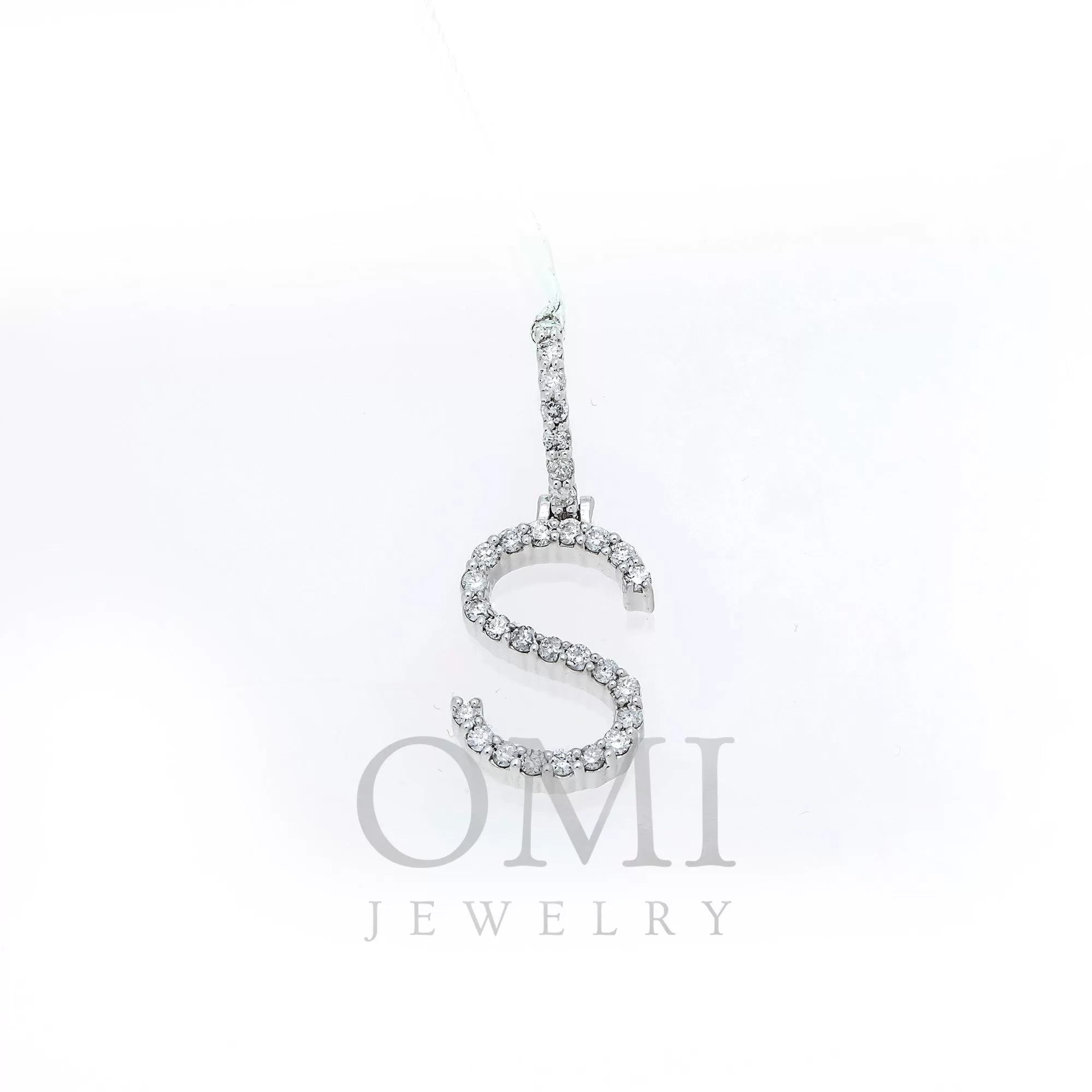 10K GOLD ROUND DIAMOND INITIAL S PENDANT 0.50 CT