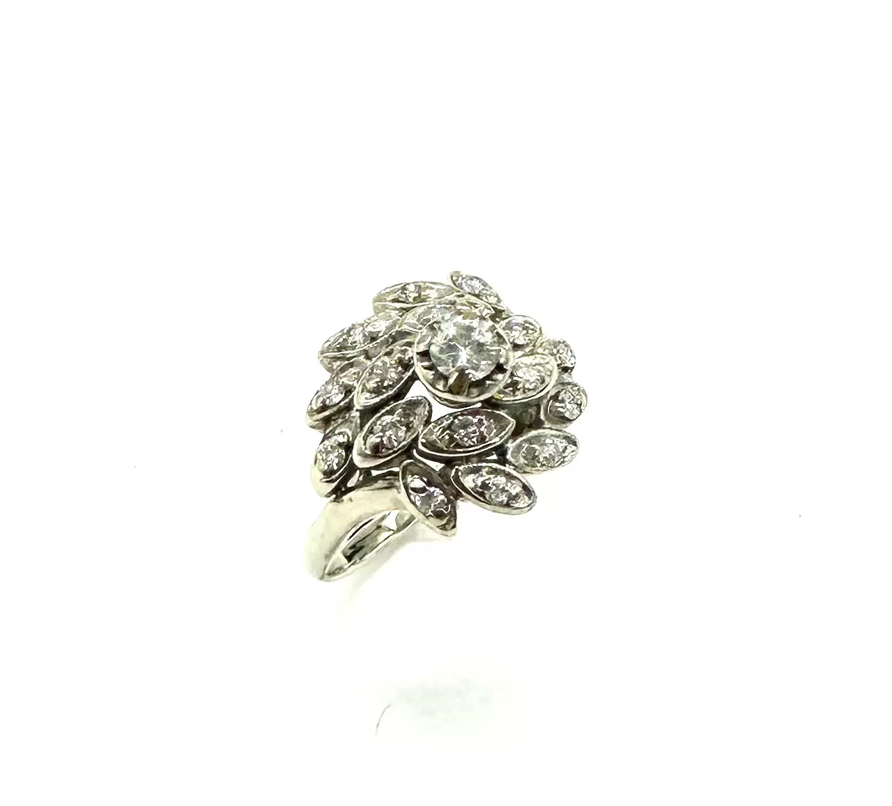 1/3 Ctw Diamond Leaf Design Ring