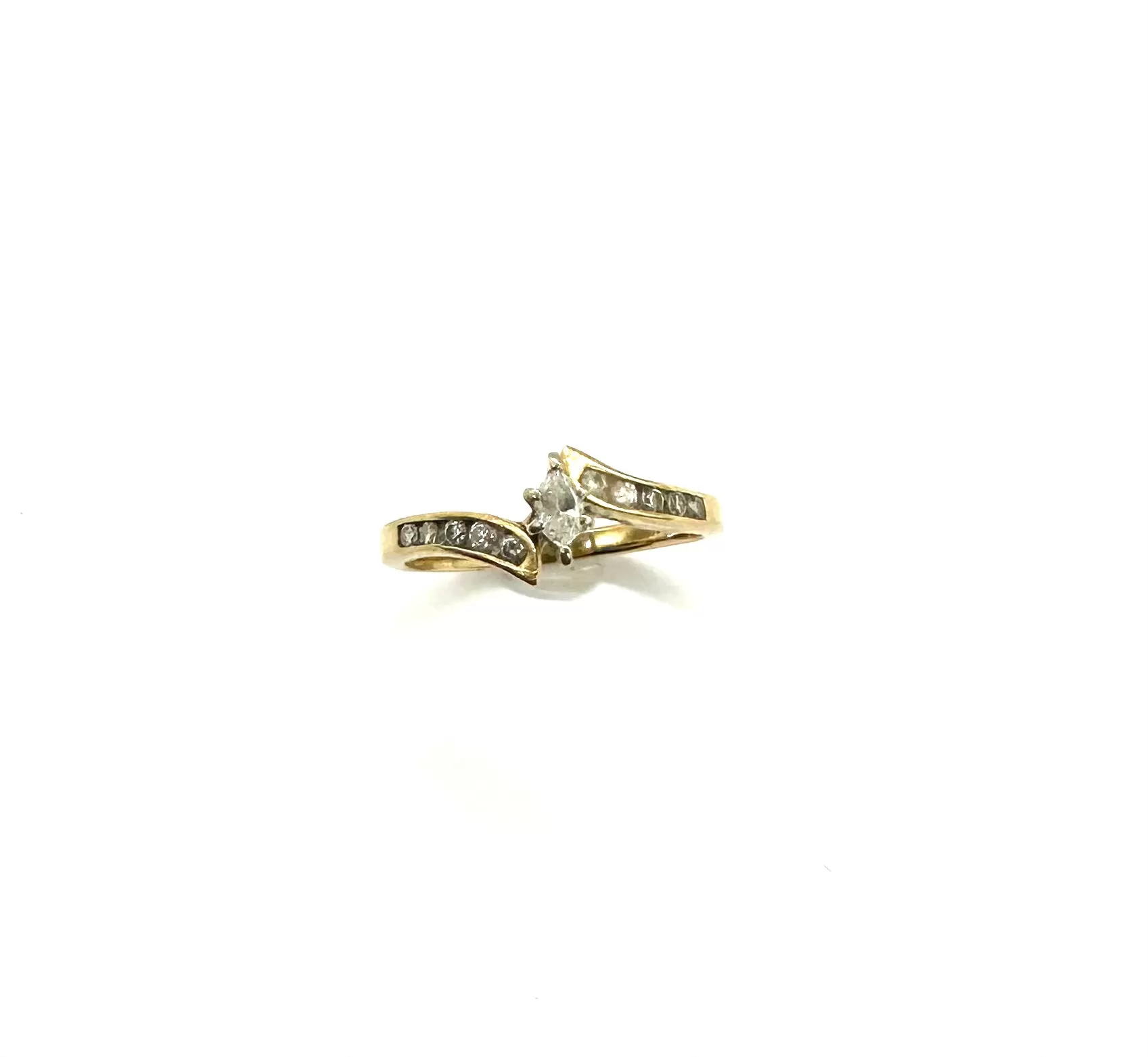 1/3 Ctw Marquise Diamond Bypass Ring