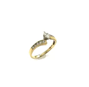 1/3 Ctw Marquise Diamond Bypass Ring