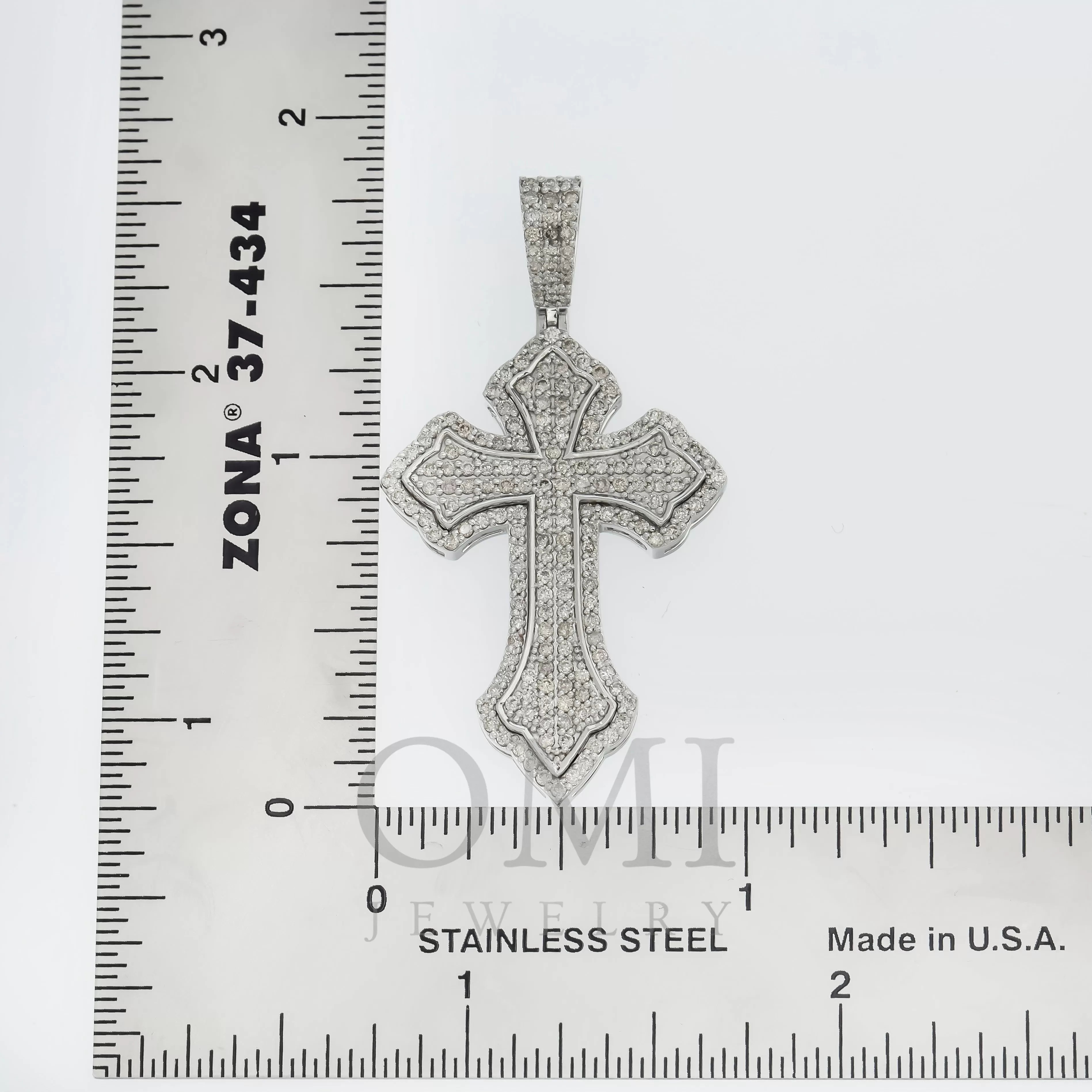 14K GOLD DIAMOND CROSS PENDANT 1.23 CT