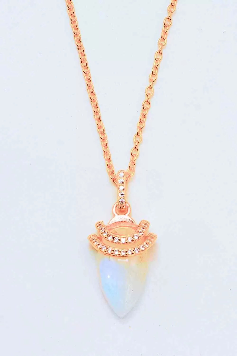 18K Gold-Plated Moonstone Pendant Necklace