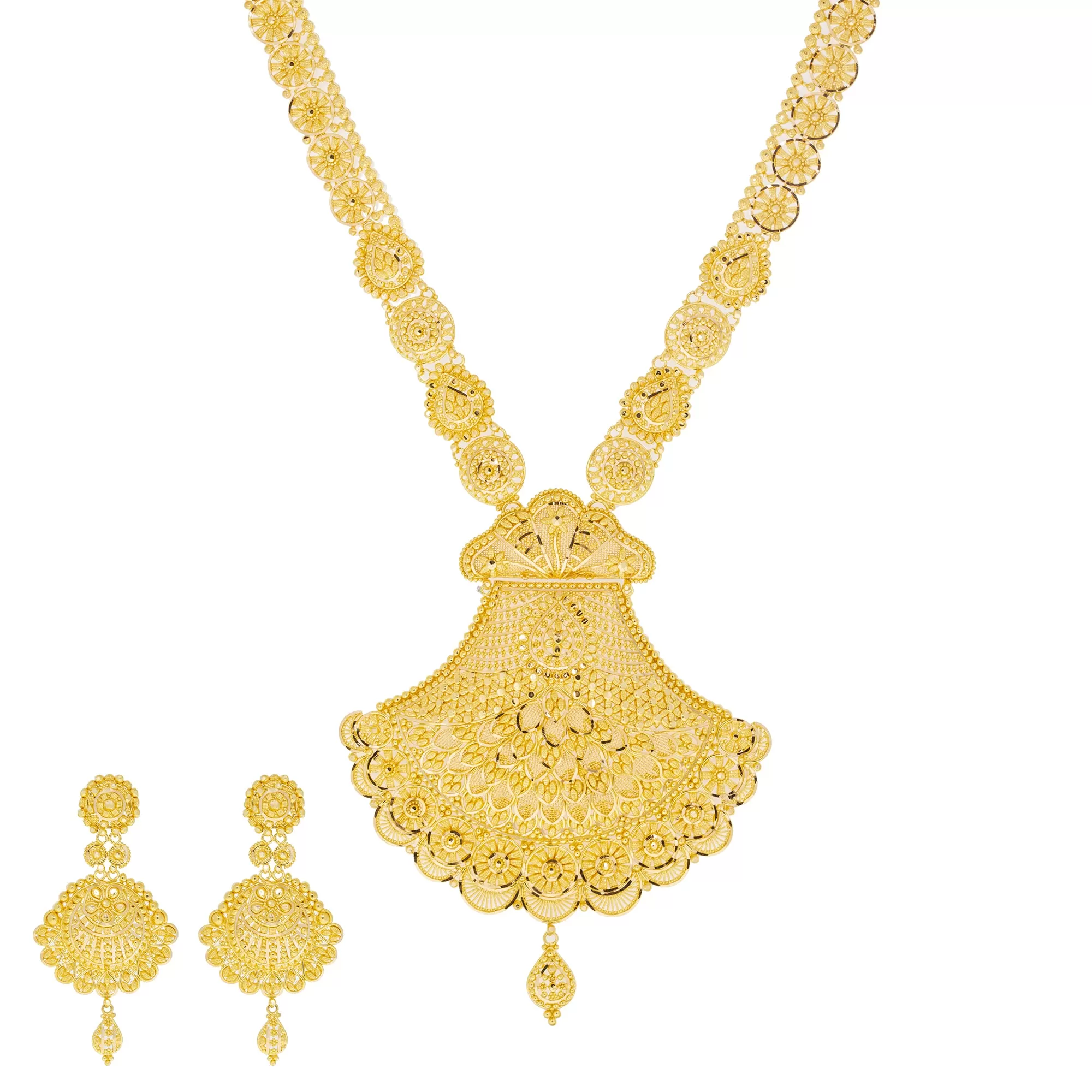 22K Yellow Gold Jewelry Set (117gm)