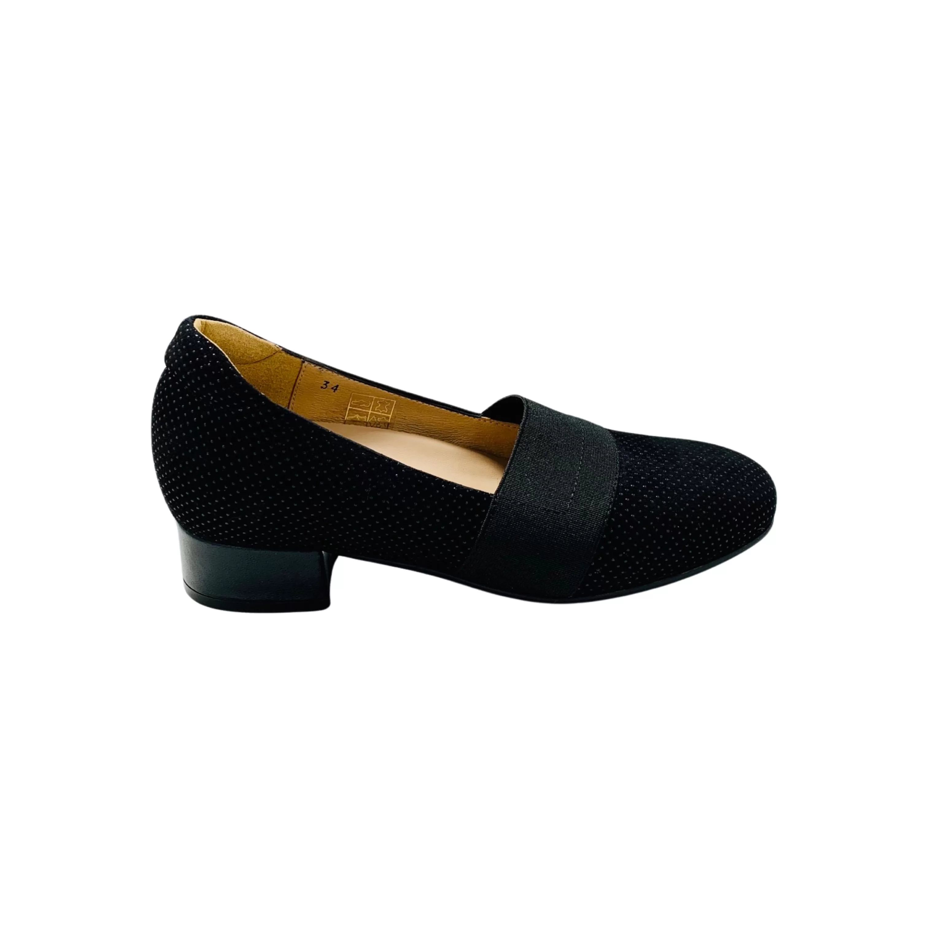 235019 Black Low Heel/Elastic