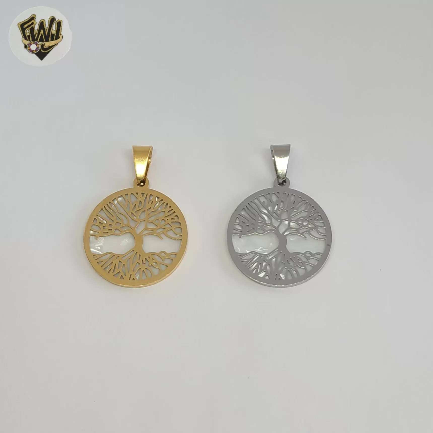 (4-2309) Stainless Steel - Tree of Life Pendants.