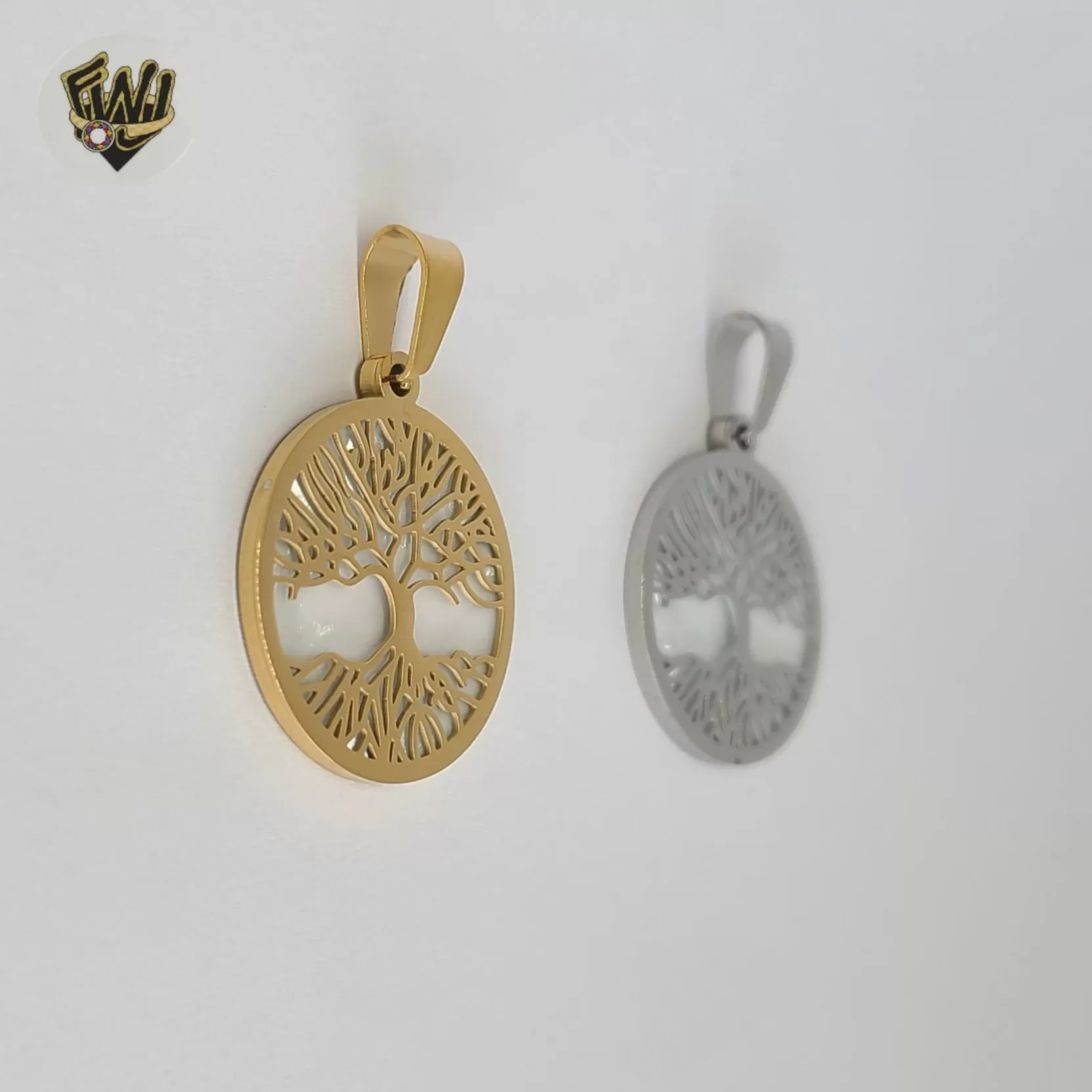 (4-2309) Stainless Steel - Tree of Life Pendants.