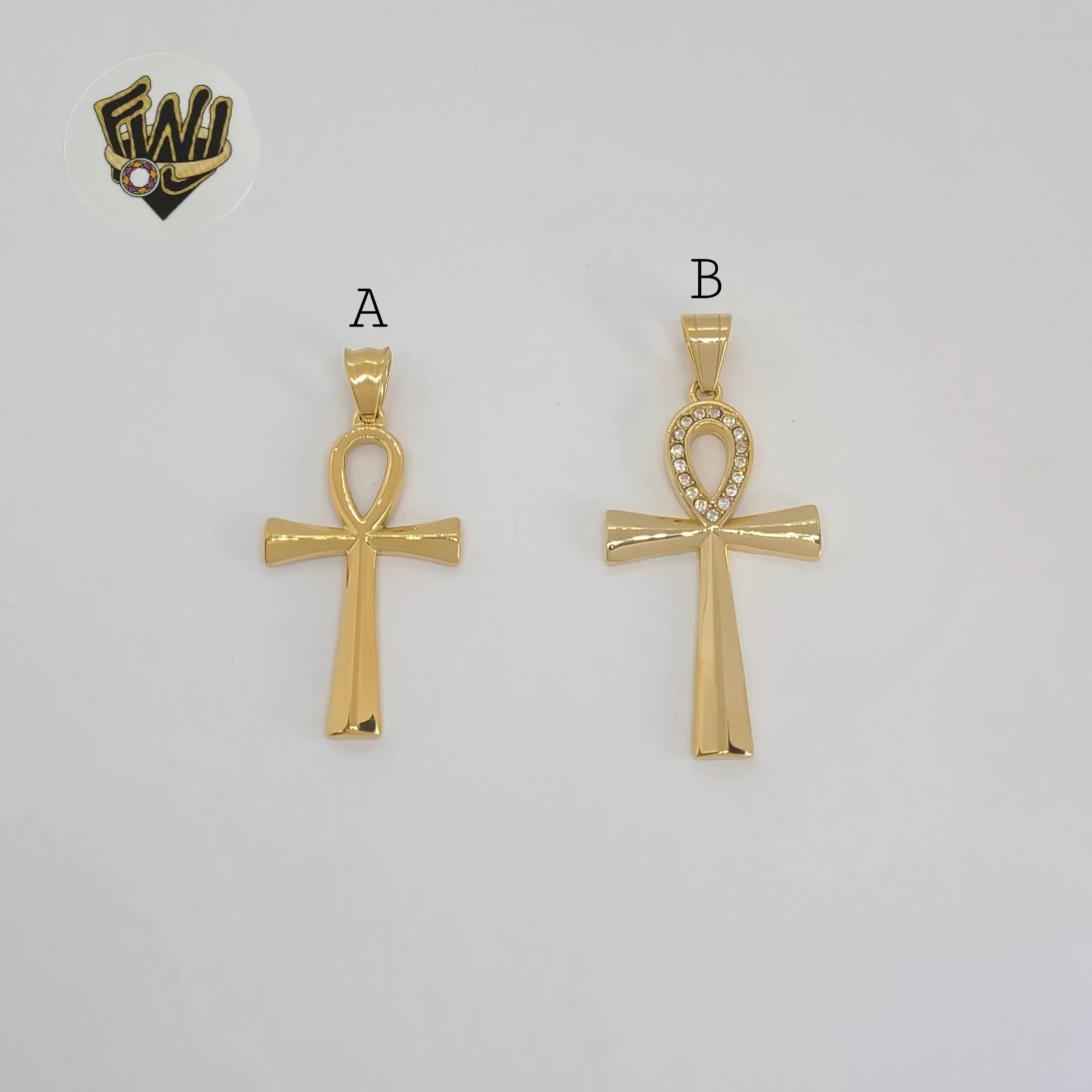 (4-2375) Stainless Steel - Egyptian Cross Pendants.