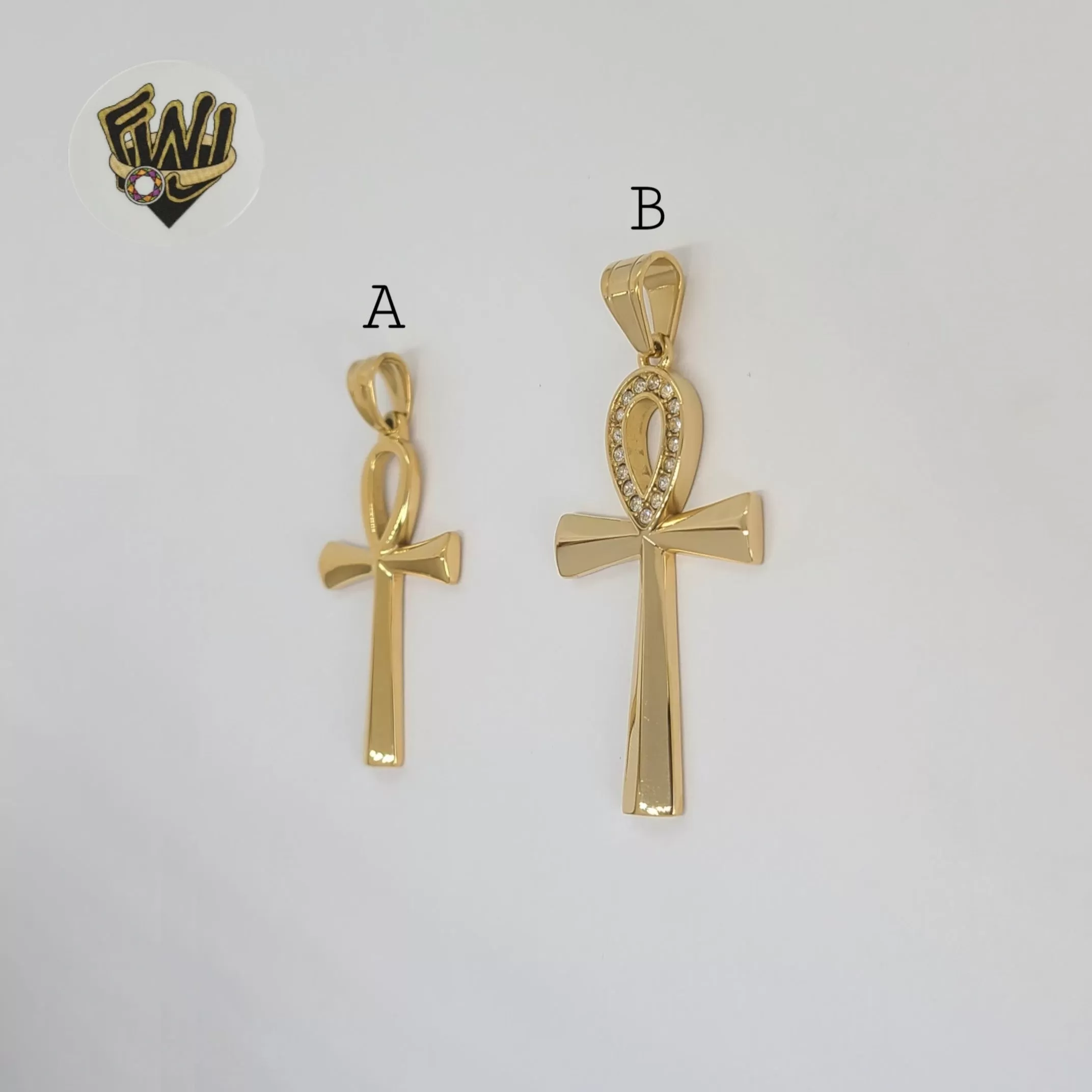 (4-2375) Stainless Steel - Egyptian Cross Pendants.