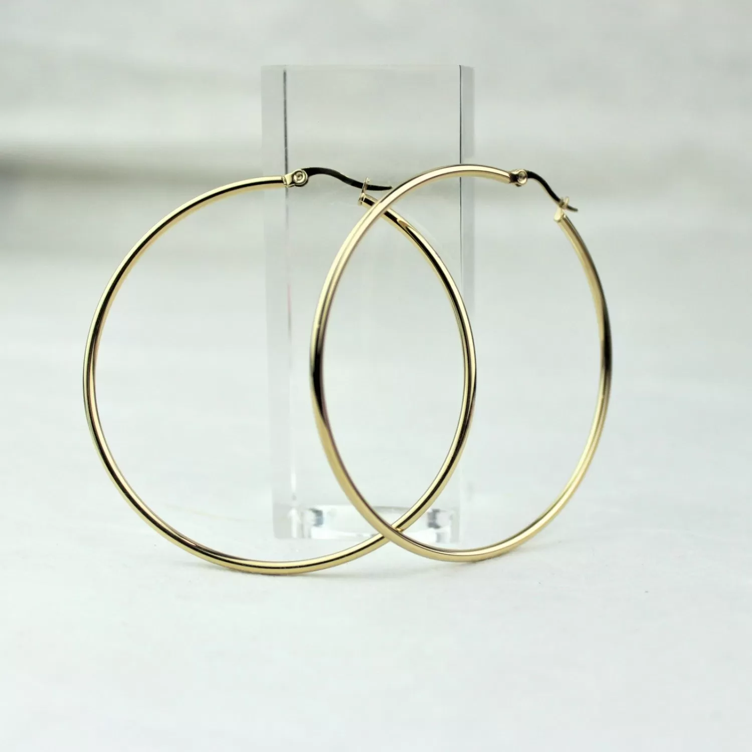 50mm Gold Creole Valentano Hoop Earrings