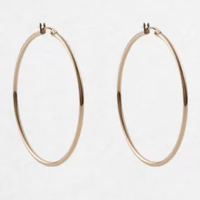 50mm Gold Creole Valentano Hoop Earrings