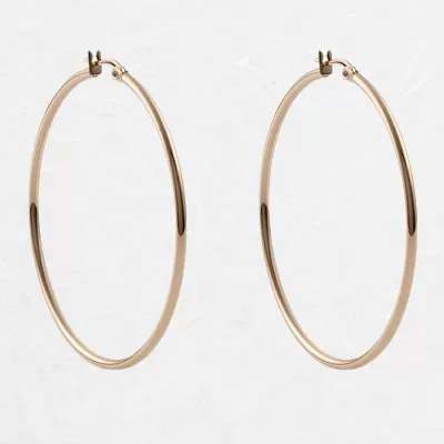 50mm Gold Creole Valentano Hoop Earrings