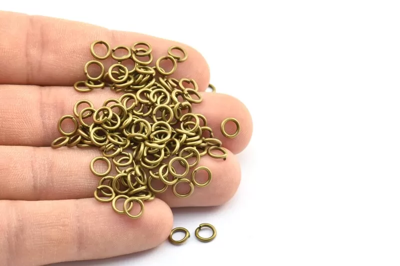 6mm Jump Ring - 500 Antique Brass Jump Rings (6x1mm) A0377