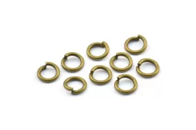 6mm Jump Ring - 500 Antique Brass Jump Rings (6x1mm) A0377