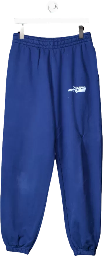 7 Days Active Blue Track Pants UK S