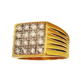 .80ctw Square Diamond Men's Ring 14K