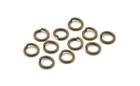 8mm Jump Ring - 300 Antique Brass Round Jump Ring Connectors Findings (8x1.2mm) A0331