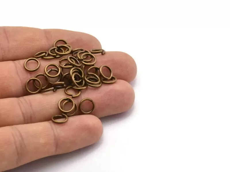 8mm Jump Ring - 300 Antique Brass Round Jump Ring Connectors Findings (8x1.2mm) A0331