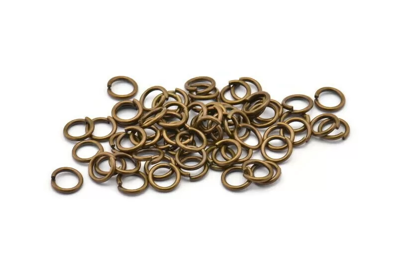 8mm Jump Ring - 300 Antique Brass Round Jump Ring Connectors Findings (8x1.2mm) A0331