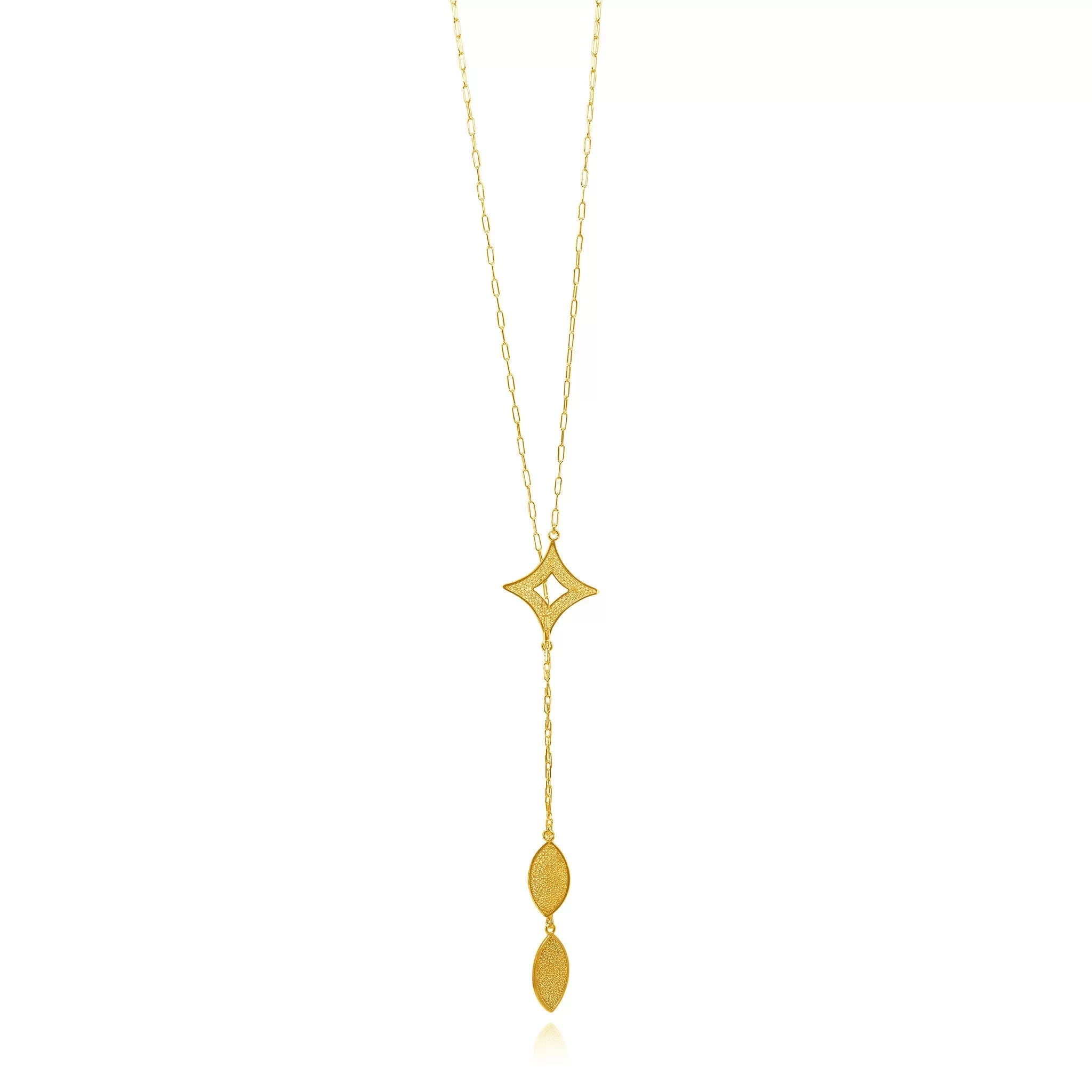 ADDISON GOLD DOBLE LONG NECKLACE FILIGREE