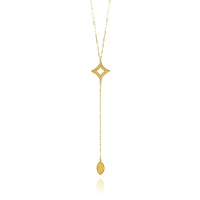 ADDISON GOLD SINGLE LONG NECKLACE FILIGREE