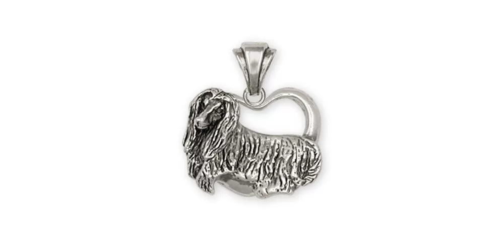 Afghan Hound Pendant Jewelry Sterling Silver Handmade Dog Pendant AF8-P