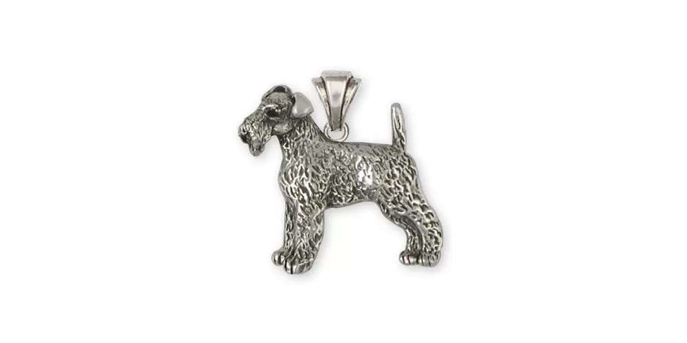 Airedale Terrier Pendant Jewelry Sterling Silver Handmade Dog Pendant AR9-P