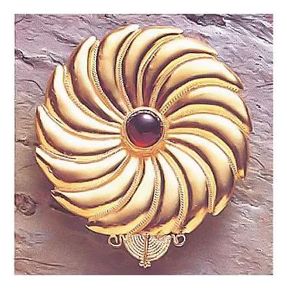 Asante-Sunburst Garnet Pin