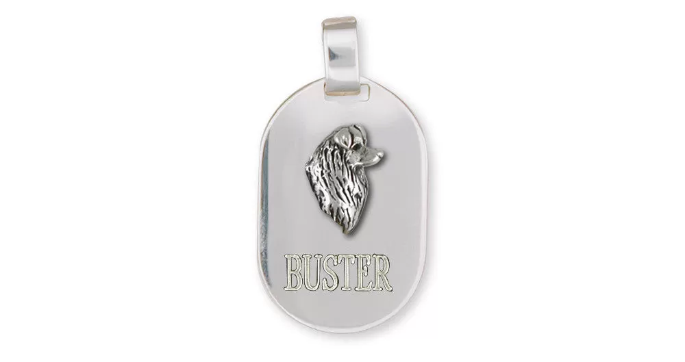 Australian Shepherd Pendant Jewelry Sterling Silver Handmade Dog Pendant AU17-DT