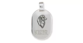 Australian Shepherd Pendant Jewelry Sterling Silver Handmade Dog Pendant AU17-DT