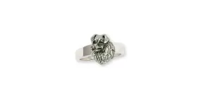 Australian Shepherd Ring Jewelry Sterling Silver Handmade Dog Ring AU2-R