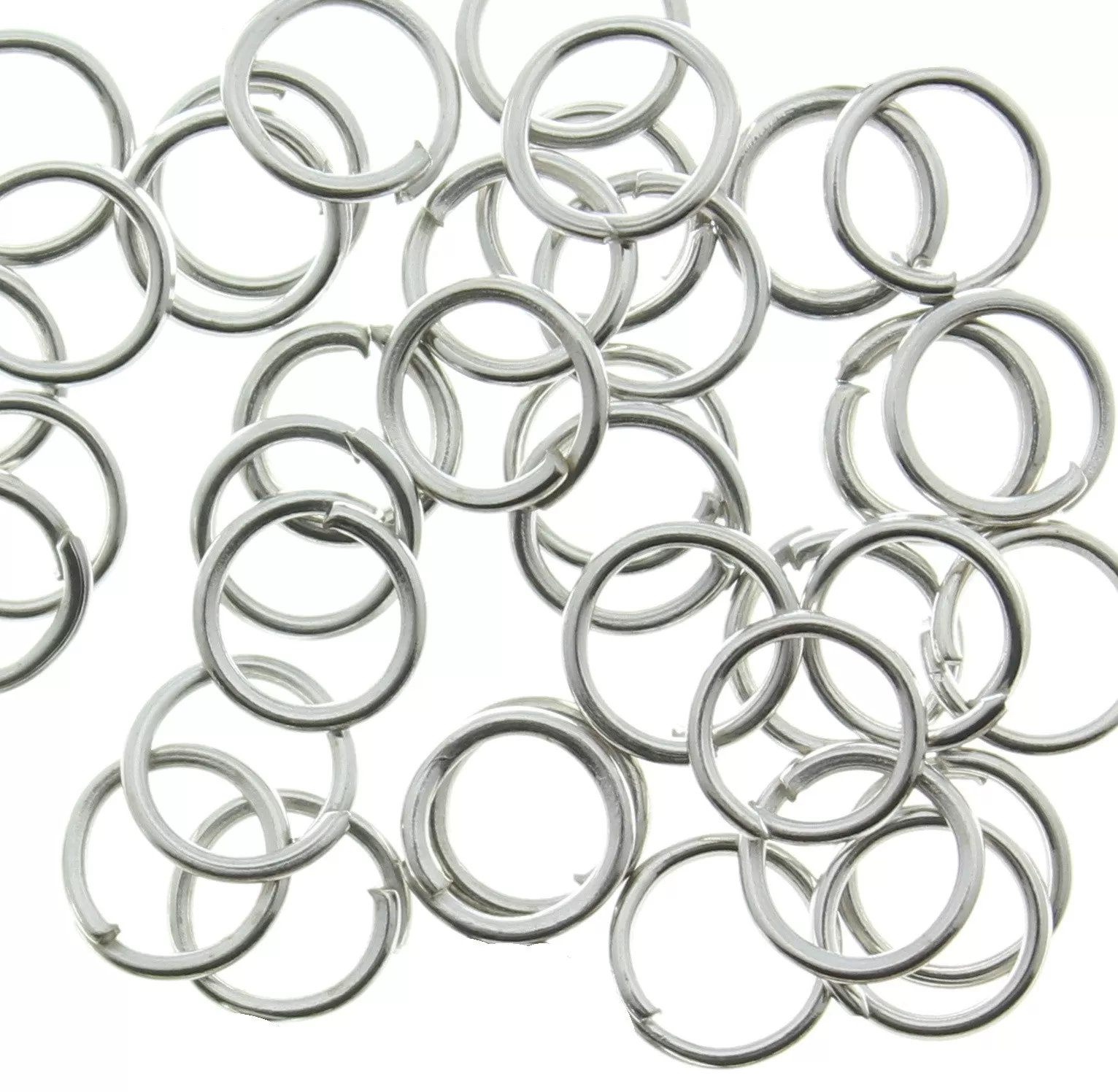 AVBeads Components Metal Jump Rings 4mm Silver Plated ( approx 80pcs )