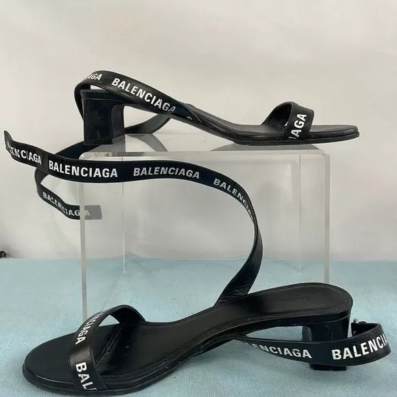 Balenciaga Black Cajone Slide Sandals