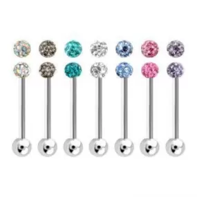 Barbell - 14g 5/8 - Clear Gem