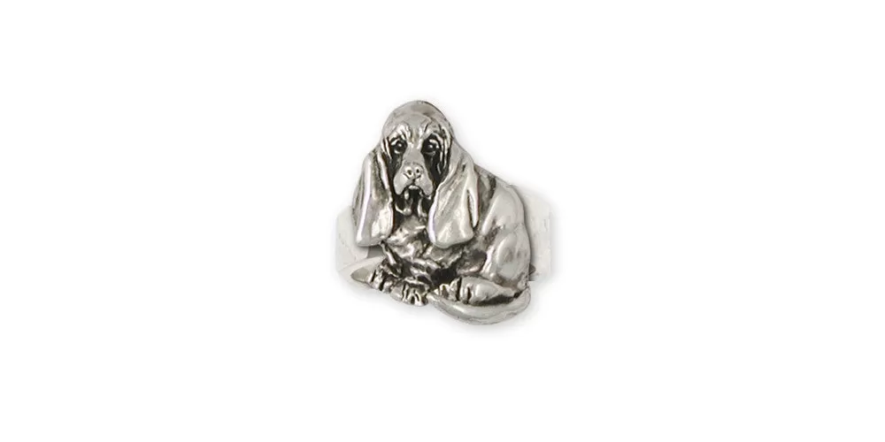 Basset Hound Ring Jewelry Sterling Silver Handmade Dog Ring BAS5-R