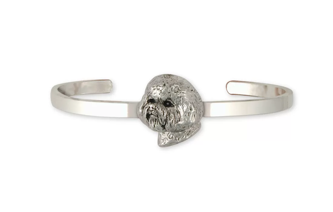 Bichon Frise Bracelet Jewelry Sterling Silver Handmade Dog Bracelet BF24-CB