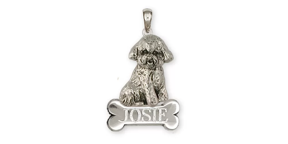 Bichon Frise Pendant Jewelry Sterling Silver Handmade Dog Pendant BF13-NP