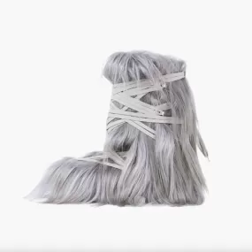 BIGROCKS GOAT FUR BOOTS - SILVER/ GREY