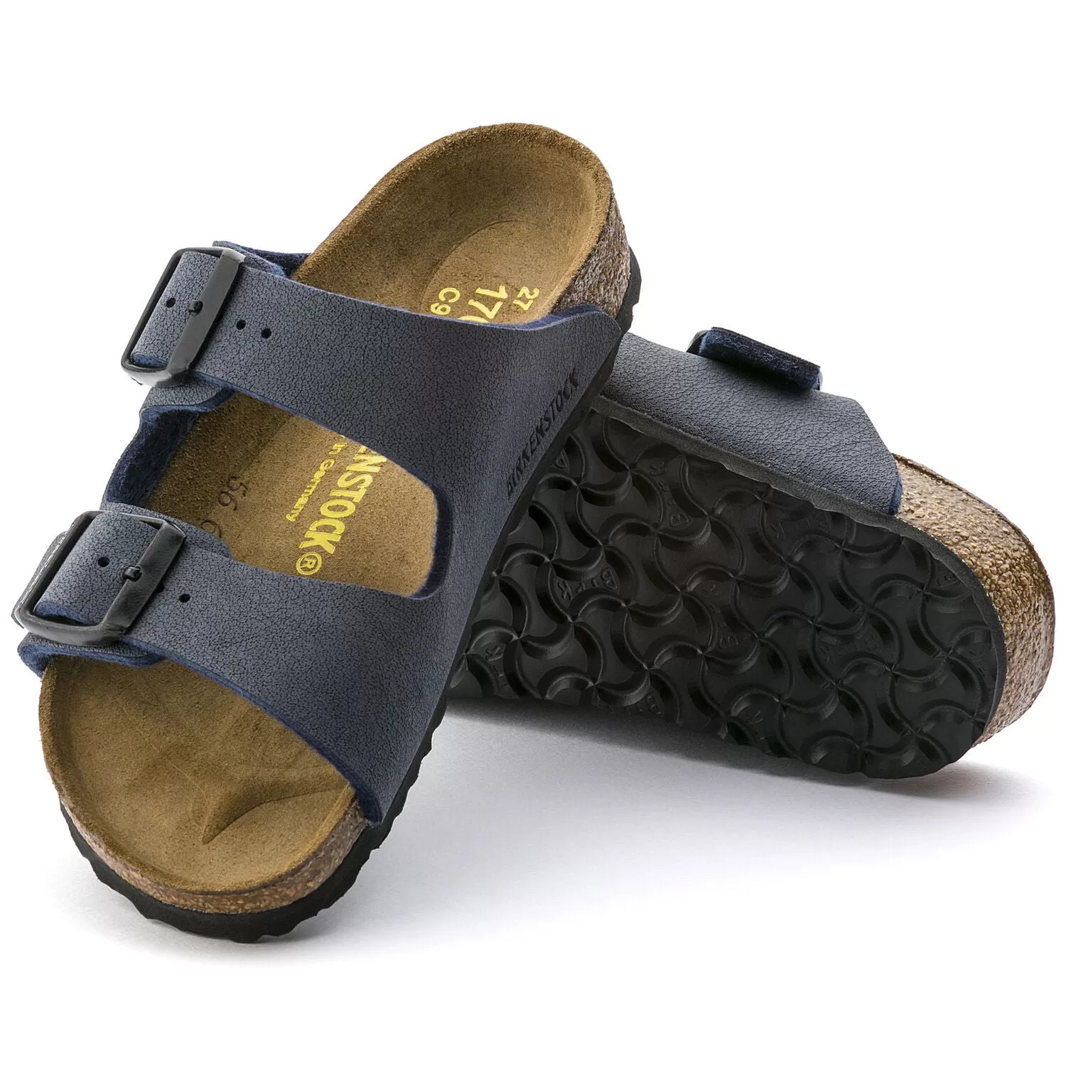 Birkenstock Kids Arizona BirkiBuc Navy Sandals