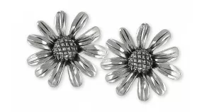 Black Eye Susan Earrings Jewelry Sterling Silver Handmade Flower Earrings BES2-XE