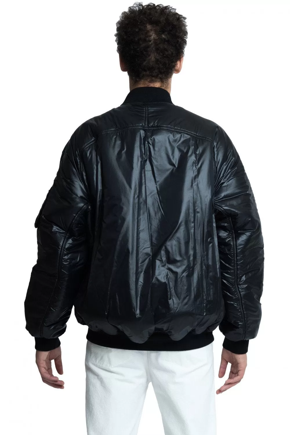 Black Oversized Hirst Bomber Jacket