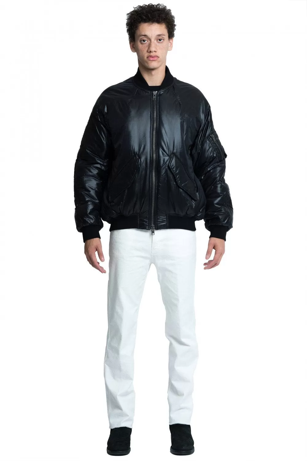 Black Oversized Hirst Bomber Jacket