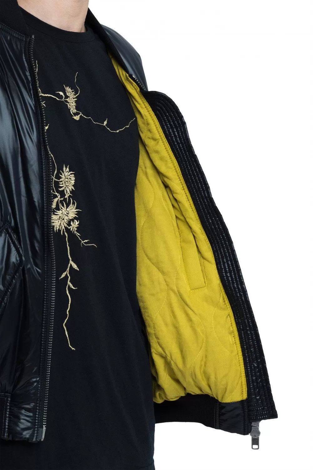 Black Oversized Hirst Bomber Jacket