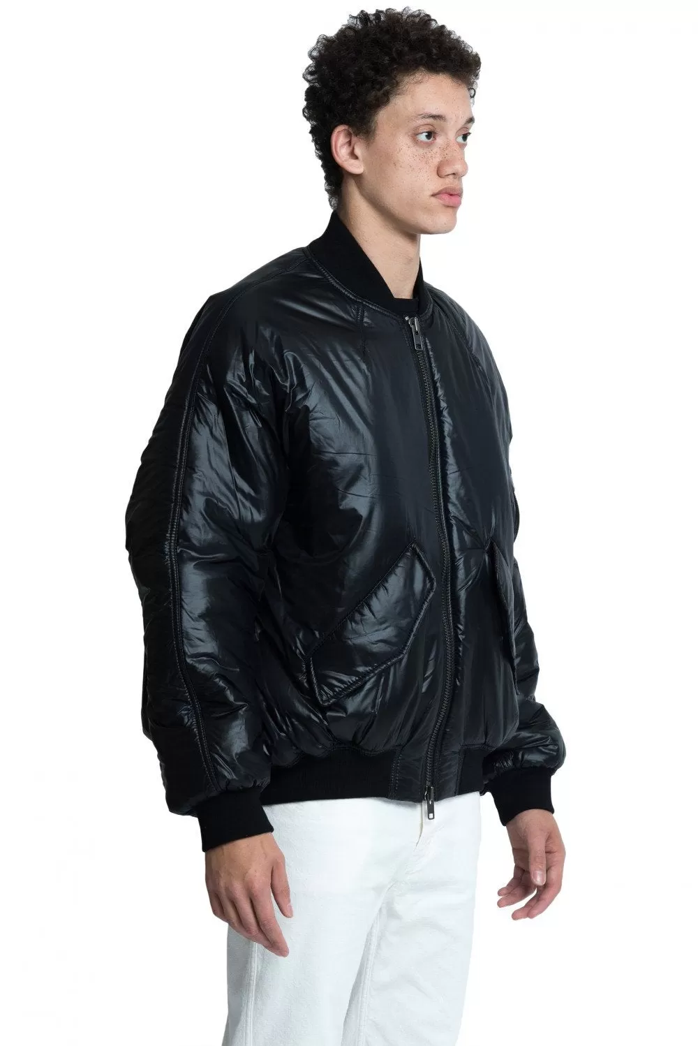 Black Oversized Hirst Bomber Jacket