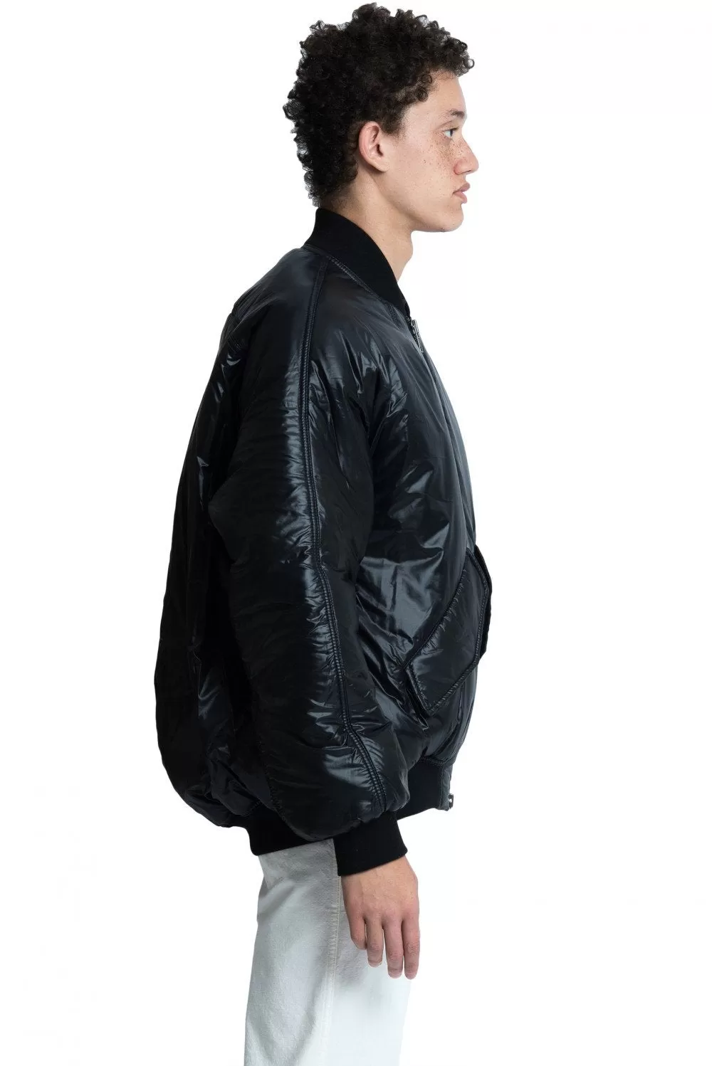 Black Oversized Hirst Bomber Jacket