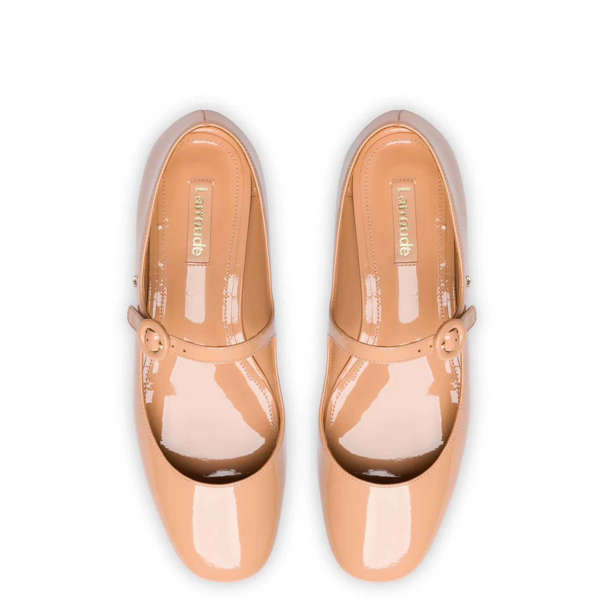 Blair Ballet Flat In Tan Patent Leather