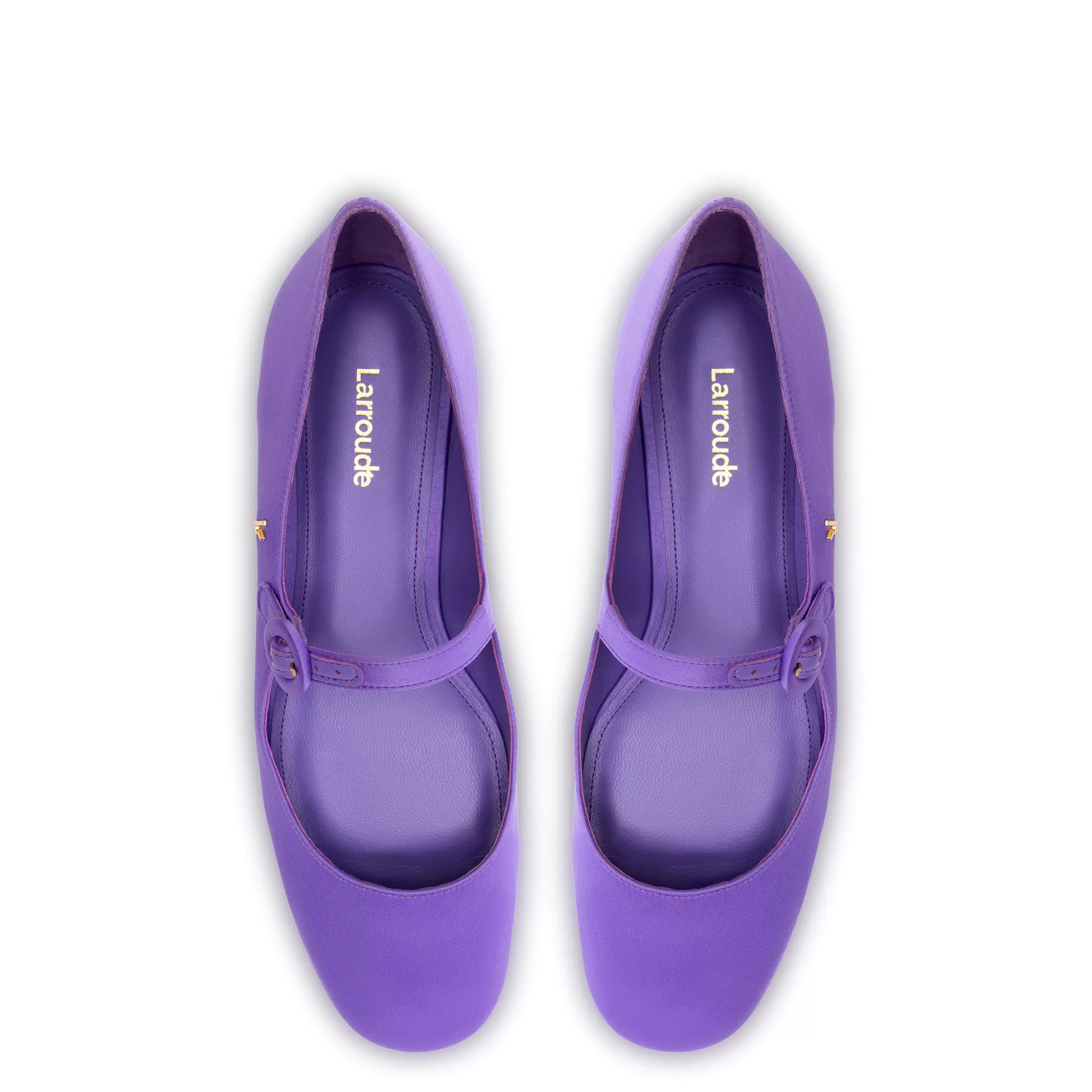 Blair Ballet Flat In Violet Satin