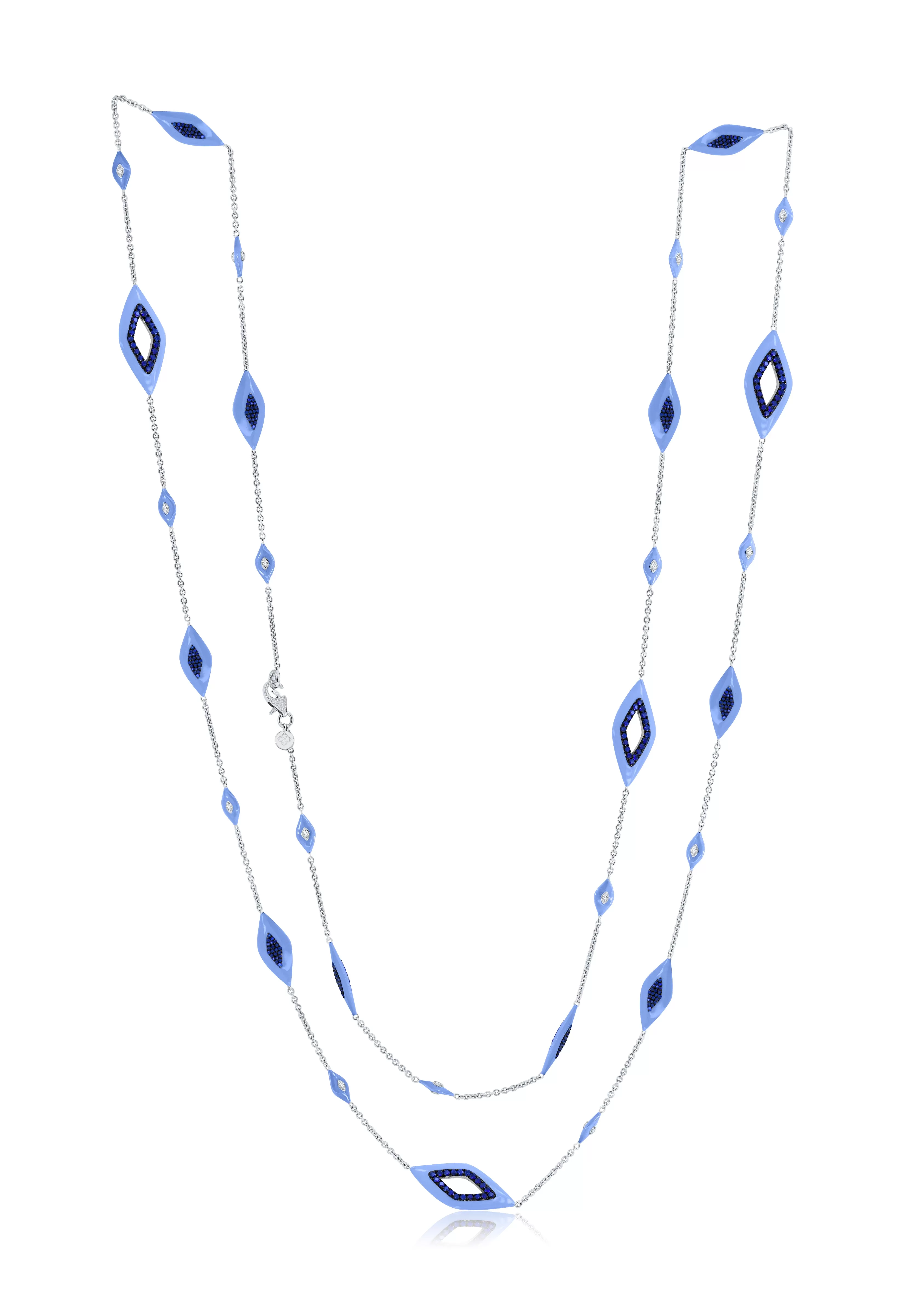 Blue Sapphire & Diamond Necklace