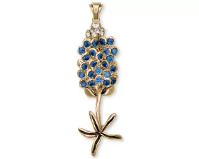 Bluebonnet Pendant Jewelry Gold Vermeil Handmade Flower Pendant BB4-PVM