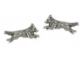 Border Collie Cufflinks Jewelry Sterling Silver Handmade Dog Cufflinks BDC4-CL