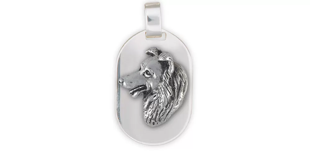 Border Collie Pendant Jewelry Sterling Silver Handmade Dog Pendant BDC7-DT